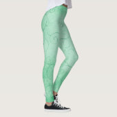 Grüner Hintergrund Leggings (Rechts)