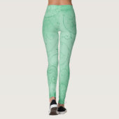 Grüner Hintergrund Leggings (Rückseite)