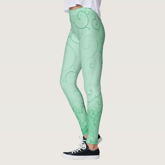 Grüner Hintergrund Leggings (Links)