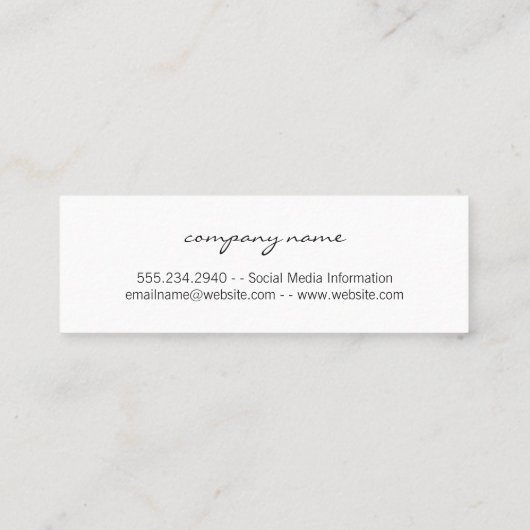 Grüner Hintergrund Mini Visitenkarte (Rückseite)