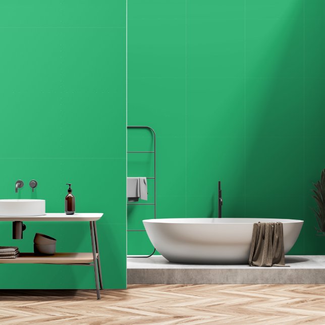 Grüner Hintergrund | Minimalistisches Design Tapete (Badezimmer)