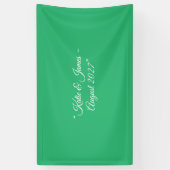 Grüner Hintergrund mit flacher Minze - Hochzeitsde Banner (Vertikal)