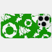 Grüner Hintergrund mit Glocken, Mistletoe und Baum Case-Mate iPhone Hülle (Rückseite (Horizontal))