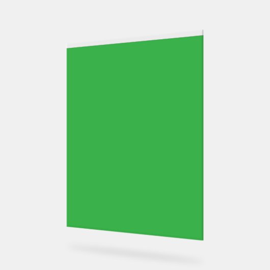 grüner Hintergrund mit weißem Rand Acrylschild (Winkel)