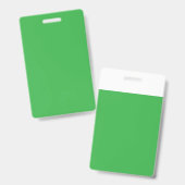 grüner Hintergrund mit weißem Rand Ausweis (Vorder- & Rückseite)