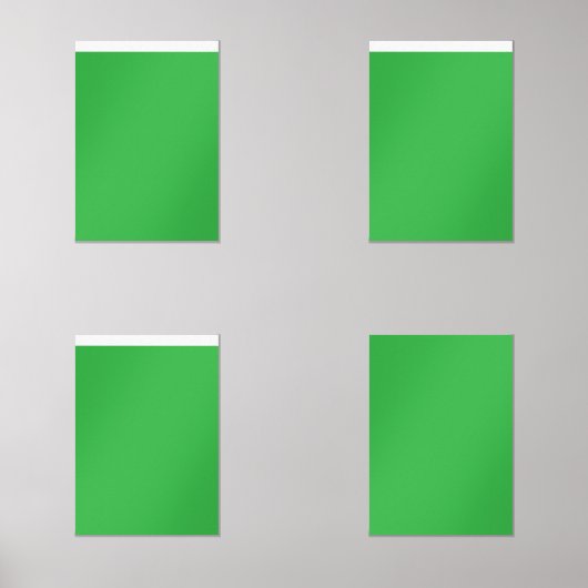 grüner Hintergrund mit weißem Rand Bilderwand Sets (Vorderseite)