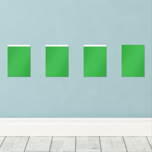 grüner Hintergrund mit weißem Rand Bilderwand Sets (Holzboden)