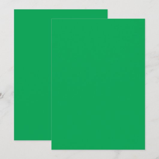 grüner Hintergrund mit weißem Rand Dankeskarte (Vorne/Hinten)