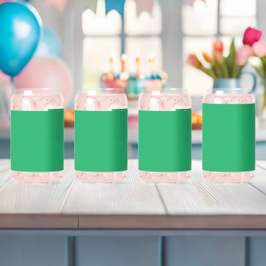 grüner Hintergrund mit weißem Rand Dosenglas (Insitu (Baby Party))