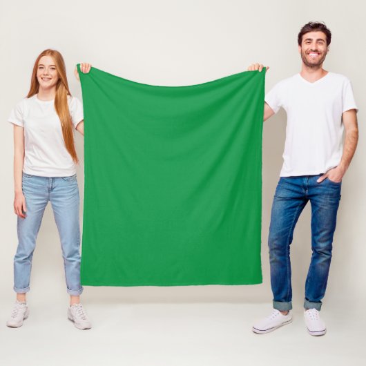 grüner Hintergrund mit weißem Rand Fleecedecke (Beispiel)