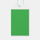 grüner Hintergrund mit weißem Rand Geschenkanhänger (Rückseite)