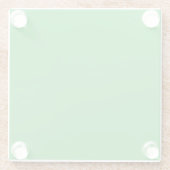 grüner Hintergrund mit weißem Rand Glasuntersetzer (Rückseite)