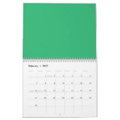 grüner Hintergrund mit weißem Rand Kalender (Feb 2027)