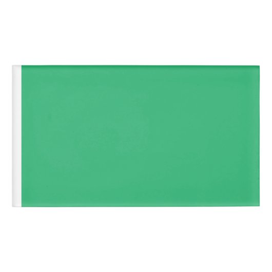 grüner Hintergrund mit weißem Rand Namenschild (Vorderseite)