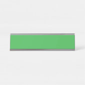 grüner Hintergrund mit weißem Rand Schreibtischnamensplakette (Vorderseite )