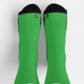 grüner Hintergrund mit weißem Rand Socken (Oben)
