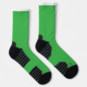grüner Hintergrund mit weißem Rand Socken (Rechts)