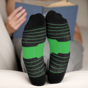 grüner Hintergrund mit weißem Rand Socken