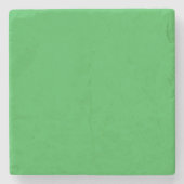 grüner Hintergrund mit weißem Rand Steinuntersetzer (Vorderseite)