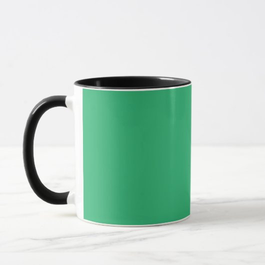 grüner Hintergrund mit weißem Rand Tasse (Links)