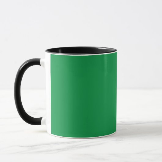 grüner Hintergrund mit weißem Rand Tasse (Links)