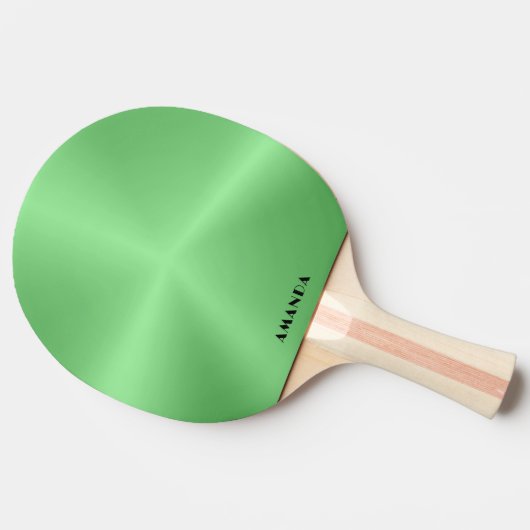 Grüner Hintergrund Tischtennis Schläger (Seitenansicht)