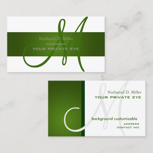 Grüner Hintergrund Visitenkarte (Vorne/Hinten)
