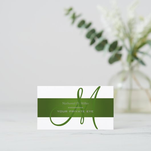 Grüner Hintergrund Visitenkarte (Stehend Vorderseite)
