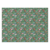 Grüner Hintergrund Weihnachtsdekorationsmuster Tischdecke (Vorderseite (Horizontal))