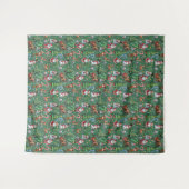 Grüner Hintergrund Weihnachtsdekorationsmuster Wandteppich (Vorderseite (Horizontal))