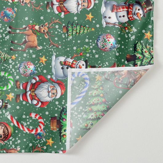 Grüner Hintergrund Weihnachtsdekorationsmuster Wandteppich