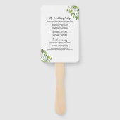 Grüner Hochzeitsfan Fächer (Rückseite)