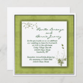 Grüner Hochzeitsflur Einladung (Vorne/Hinten)