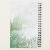 Grüner Hochzeitsplaner für tropische Folien Planer (Rückseite)