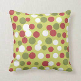 Grüner Holiday Dots Kissen