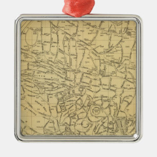 Grüner hölzerner Friedhof Silbernes Ornament