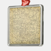 Grüner hölzerner Friedhof Silbernes Ornament (Links)