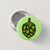 Grüner Hopfen Pflanze Bier Button (Vorne & Hinten)