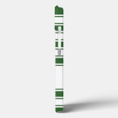 Grüner Horizontalstreifen mit Monogramm Case-Mate iPhone Hülle (Rückseite / Links)