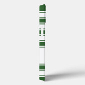 Grüner Horizontalstreifen mit Monogramm Case-Mate iPhone Hülle (Rückseite / Rechts)