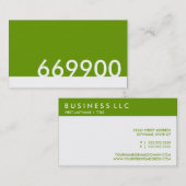 grüner HTML-Farbcode 669900 Visitenkarte (Vorne/Hinten)