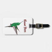Grüner Hummingvogel Gepäckanhänger (Vorderseite horizontal)