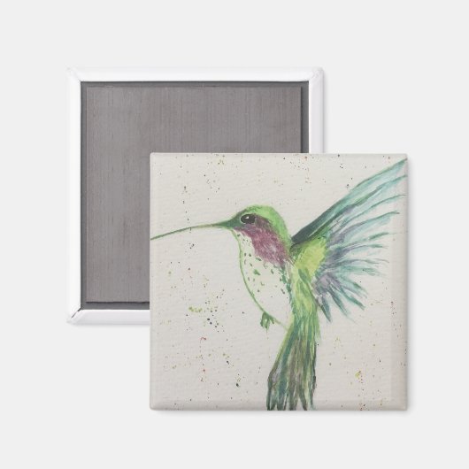 Grüner Hummingvogel Magnet (Vorderseite/Rückseite)