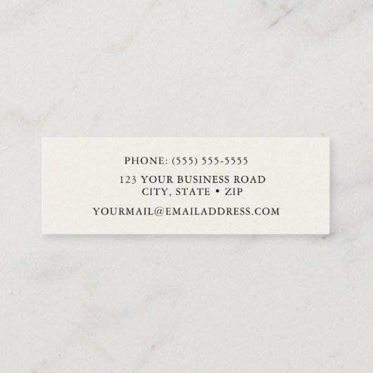 Grüner Hummingvogel Mini Visitenkarte (Rückseite)