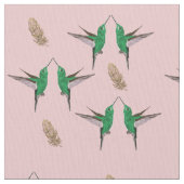 Grüner Hummingvogel Stoff (Nahaufnahme)