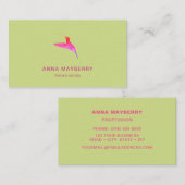 Grüner Hummingvogel Visitenkarte (Vorne/Hinten)