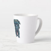 Grüner Hund mit Brille Milchtasse (Rechte Ecke)