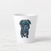 Grüner Hund mit Brille Milchtasse (Vorderseite)