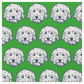 Grüner Hund Stoff (Nahaufnahme)