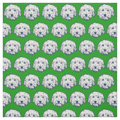 Grüner Hund Stoff (Muster)